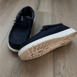 Hey Dude Navy and White Loafers